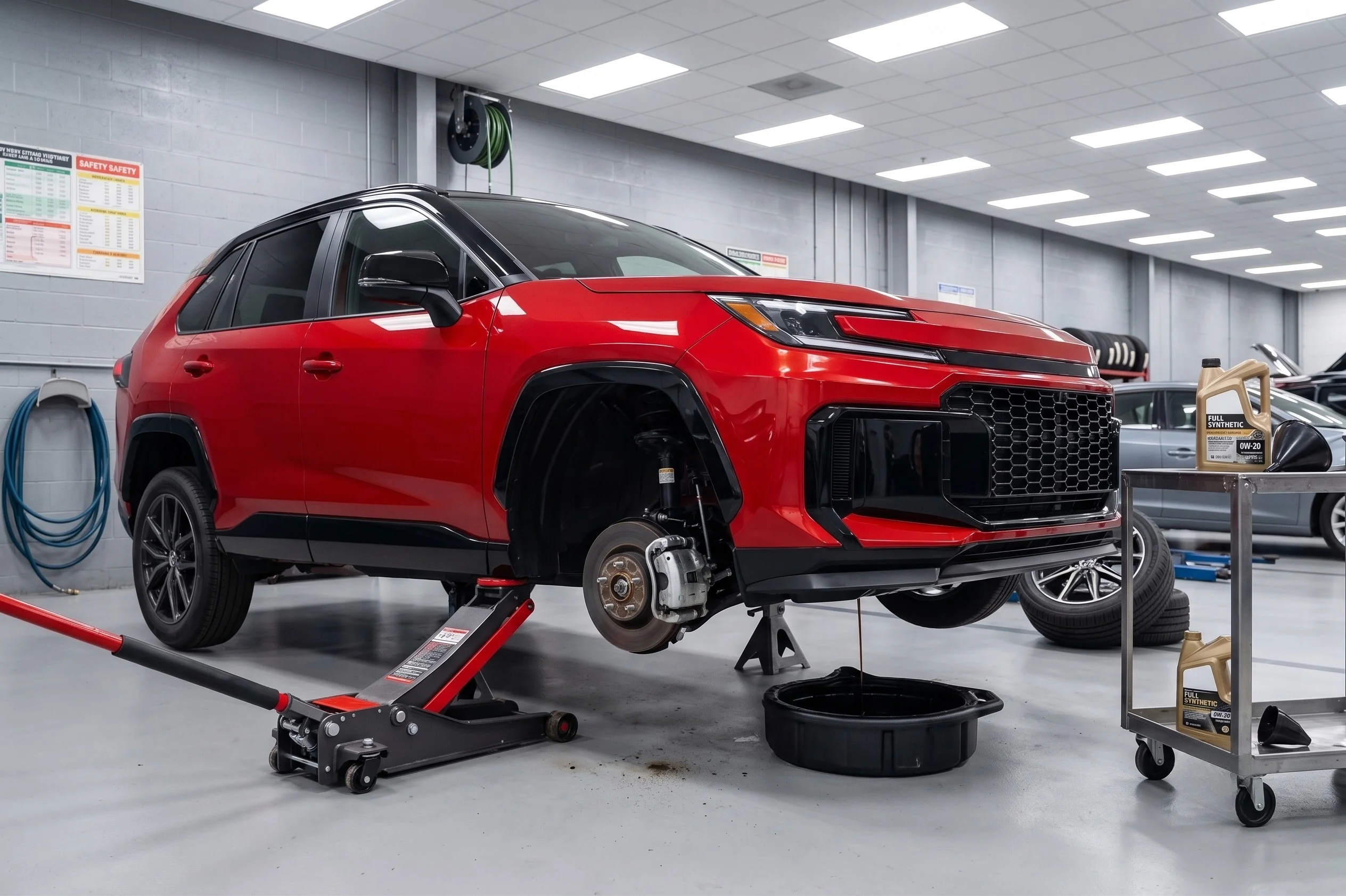 Toyota RAV4 engine oil change service at Toyota of Glendale