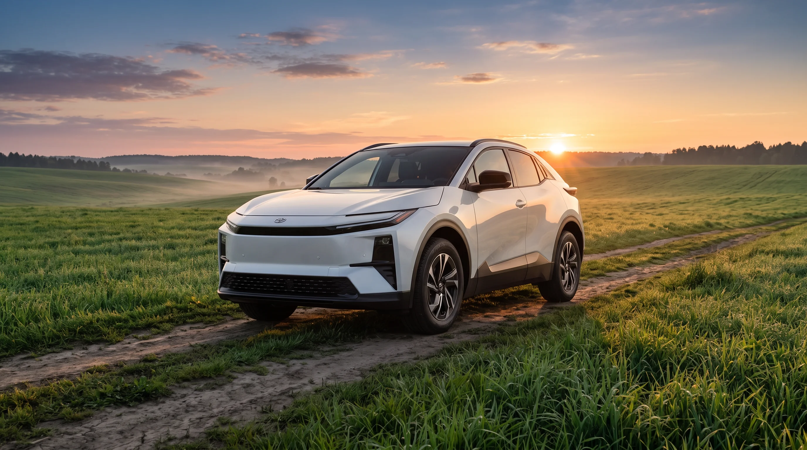 2026 Toyota C-HR all-electric crossover shown in profile at Toyota of Glendale in Glendale, California