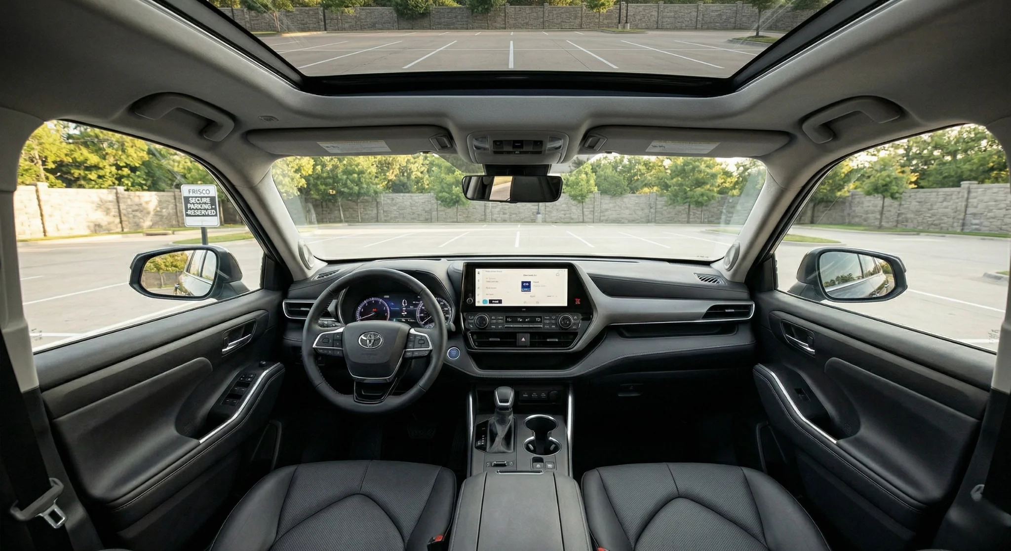 2026 Toyota Grand Highlander interior cabin with three-row seating at North Hollywood Toyota