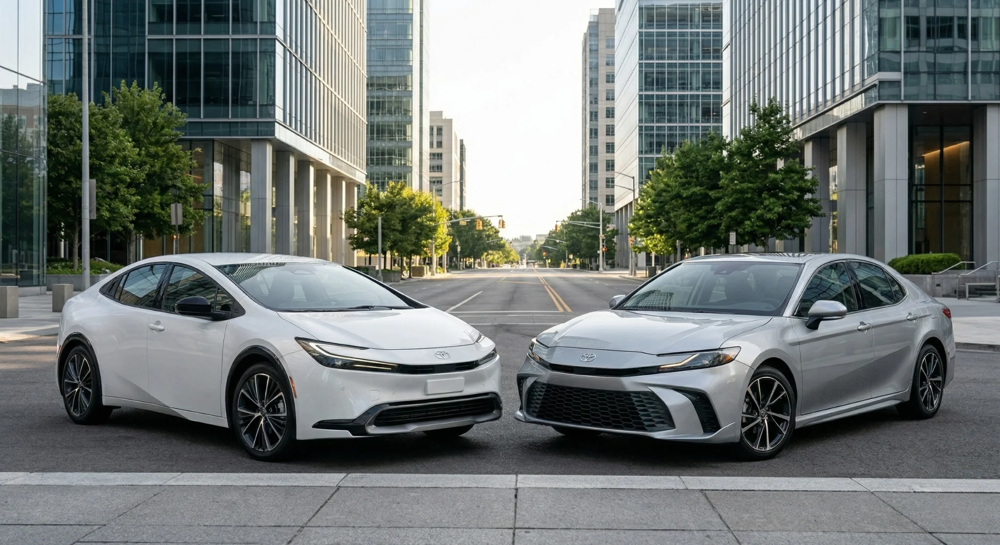 2026 Toyota Camry Hybrid and Prius at North Hollywood Toyota