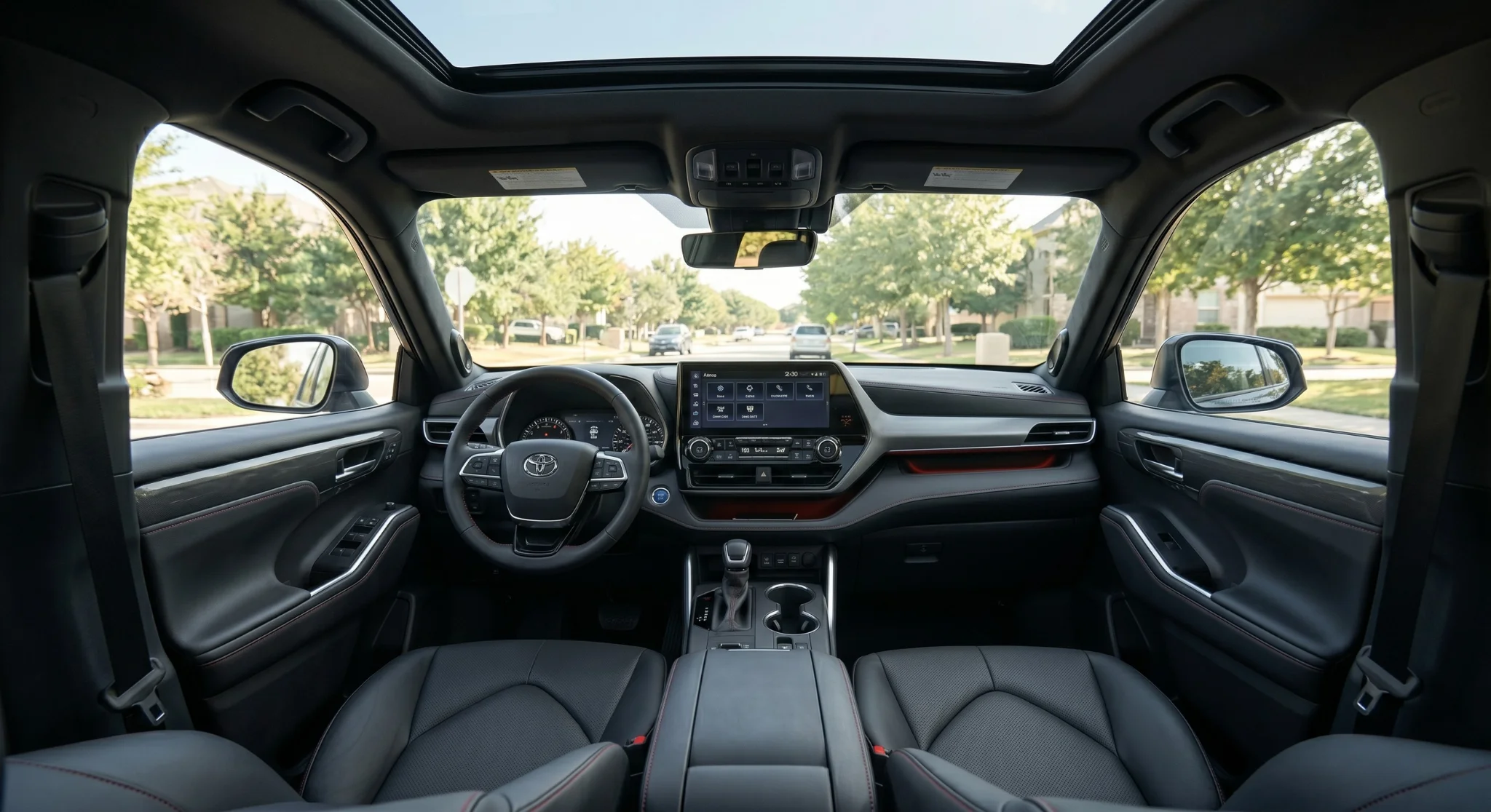 2026 Toyota Highlander interior cabin and three-row seating at North Hollywood Toyota