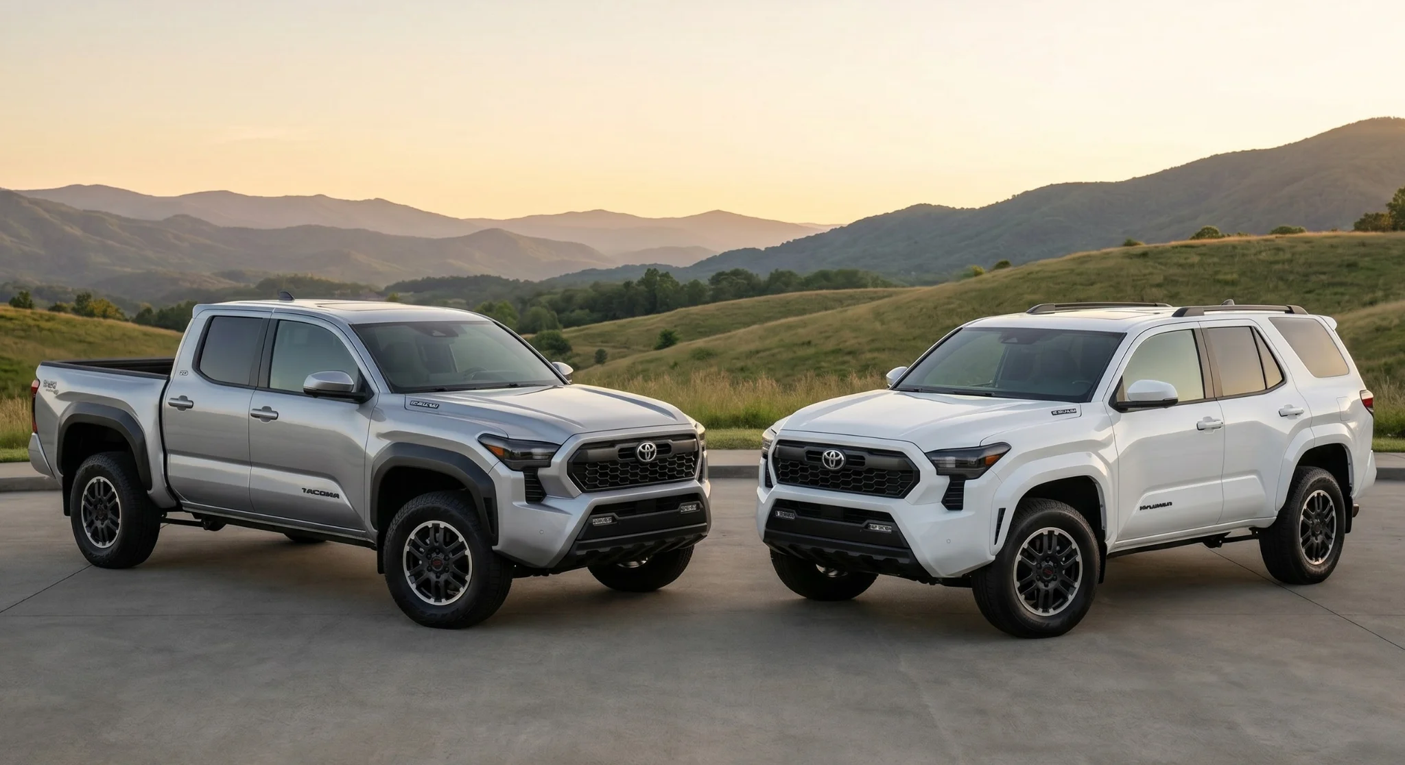 2026 Toyota Tacoma i-FORCE MAX and 2026 Toyota 4Runner i-FORCE MAX hybrid models at North Hollywood Toyota