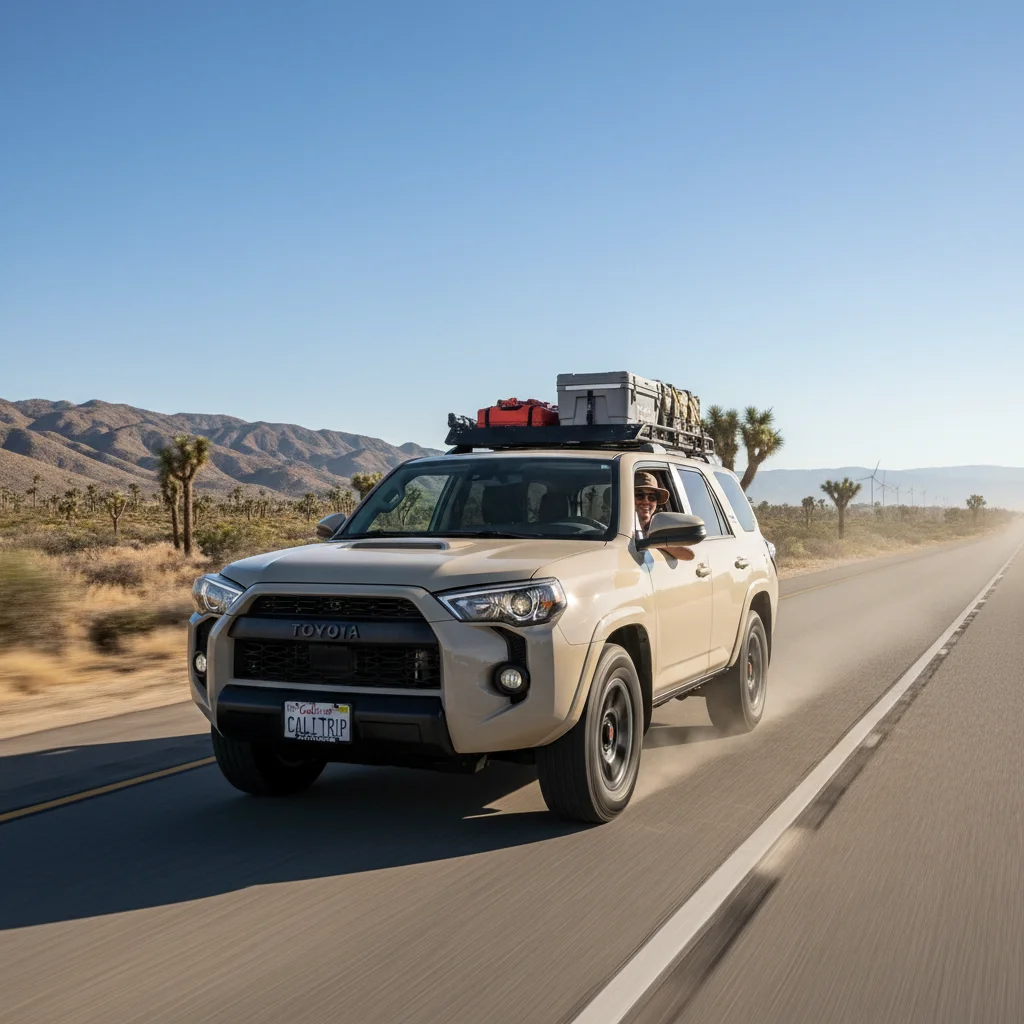 2026 Toyota 4Runner driving on Southern California coastal highway during summer