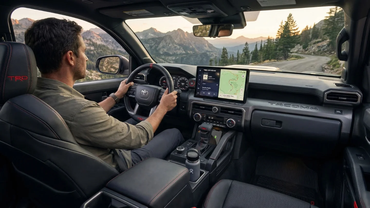 2026 Toyota Tacoma interior cabin and dashboard