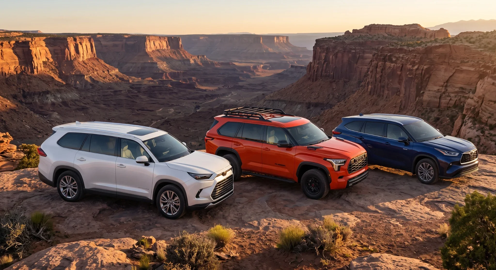 Toyota three-row family SUV lineup available at Tustin Toyota in Orange County