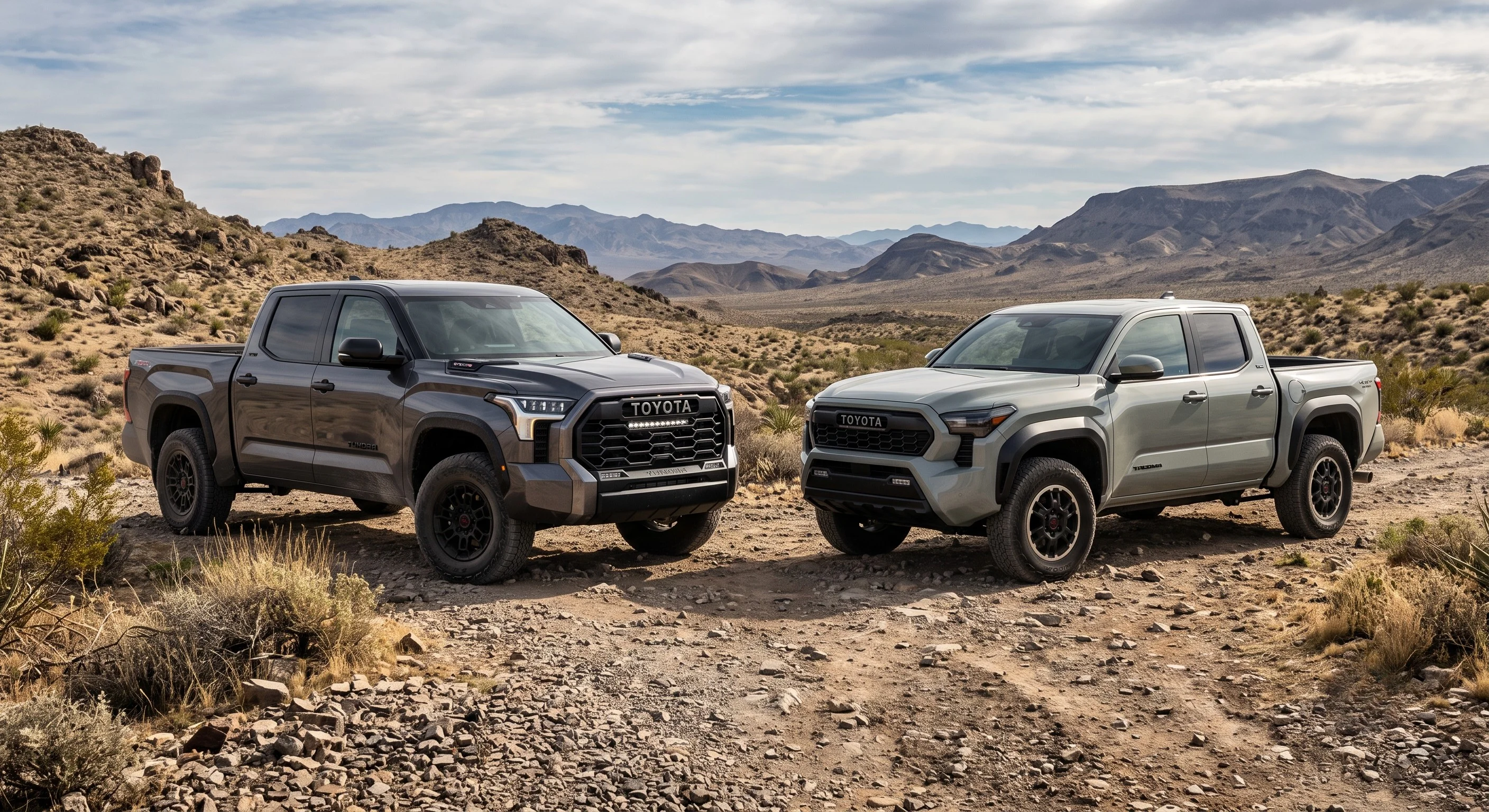 2026 Toyota Tundra and 2026 Toyota Tacoma compared at Tustin Toyota in Tustin, CA