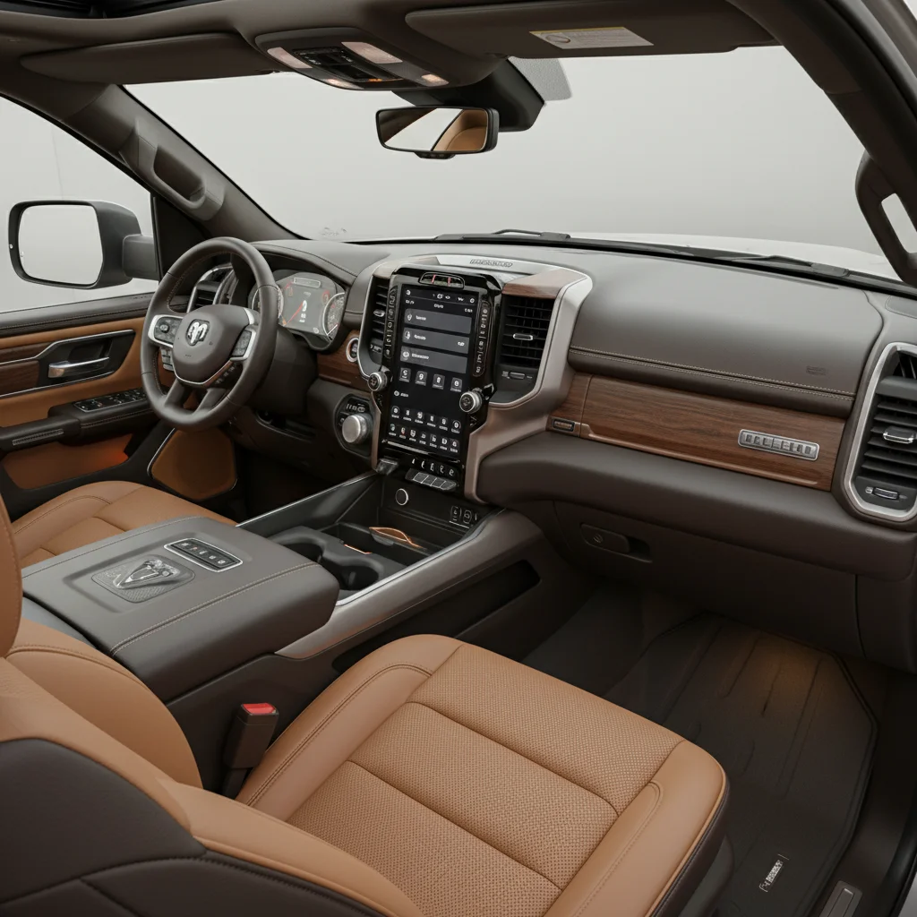 Comfortable cabin interior of a Chrysler Dodge Jeep RAM vehicle at Victorville Motors