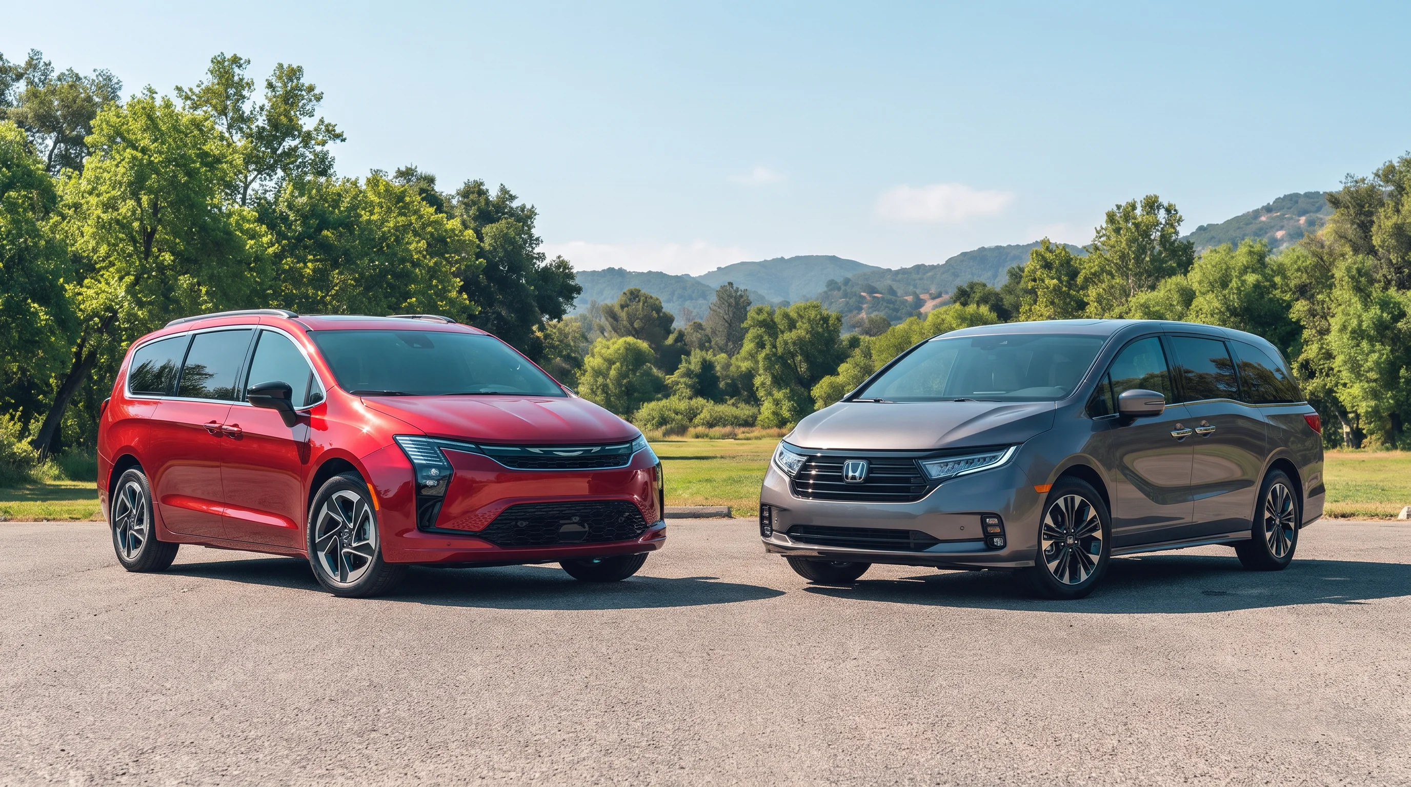 2027 Chrysler Pacifica compared with the 2027 Honda Odyssey at Victorville Motors in Victorville, CA