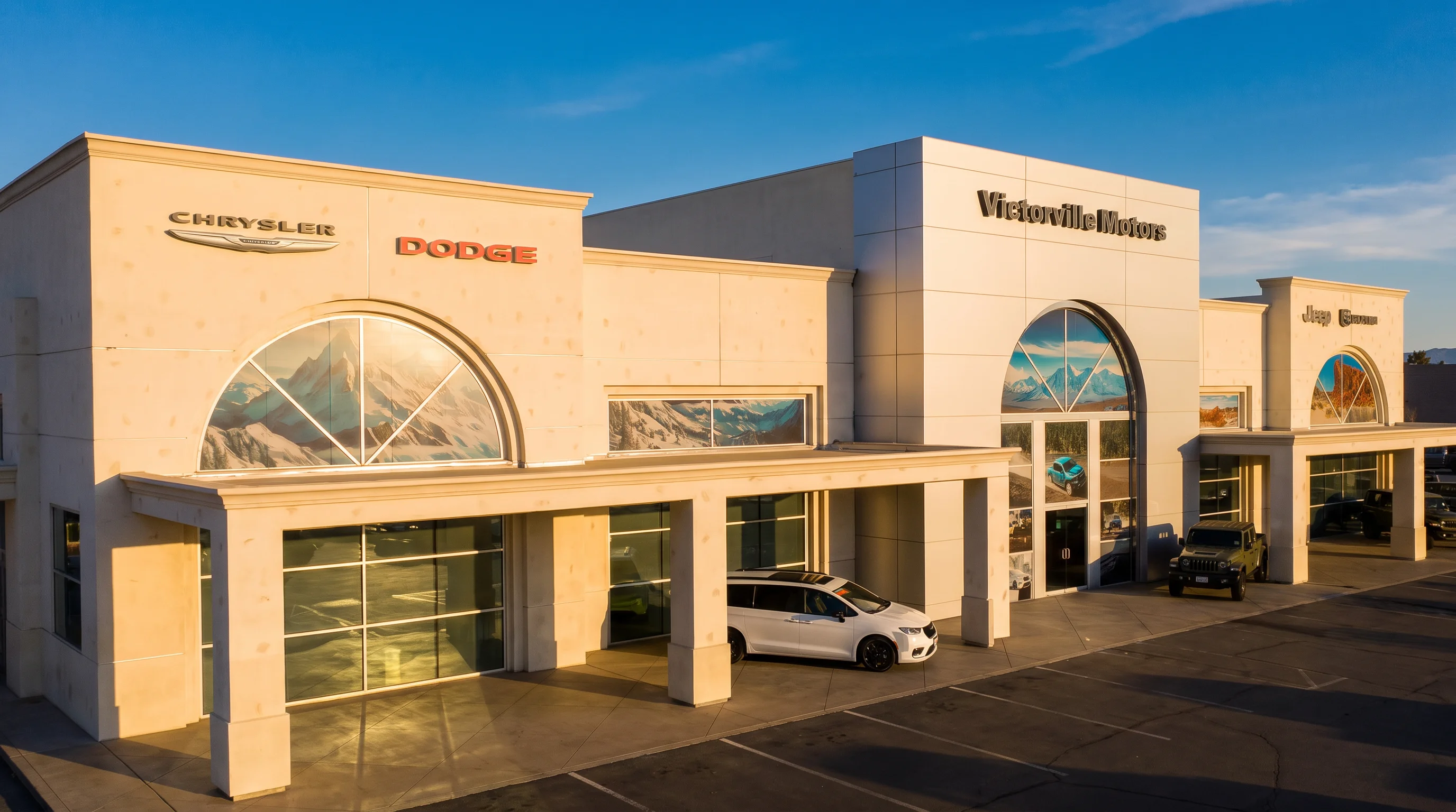 Camionetas y SUVs nuevos Jeep y Ram disponibles en Victorville Motors, Victorville, California
